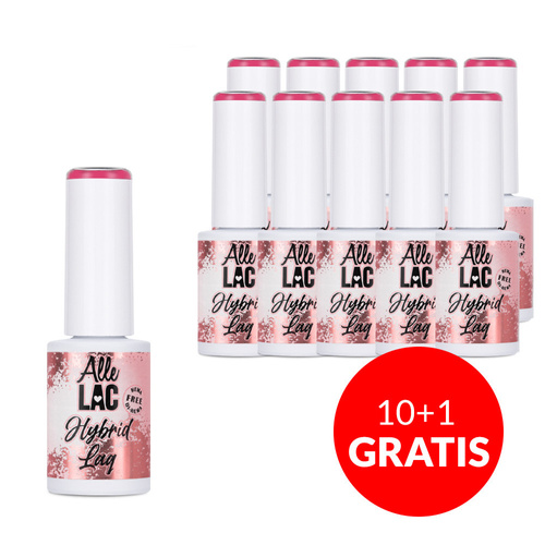 10+1gratis Lakier hybrydowy LED/UV Gel Polish Pinks Coral AlleLac HEMA/Di-HEMA Free 6g