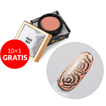 10+1gratis Creative Flow Color Gel  - kreatywny NailArt żel do efektu topniejących, miękkich wzorów Molly Nails Peach Milk HEMA/Di-HEMA free 5 g