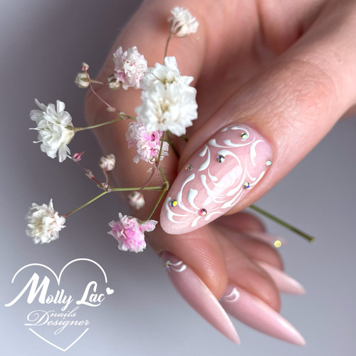 Żel budujący do paznokci Porcelain Sparkle Gel Sticky Edition Laskovska Natural Pink Molly Nails 15g