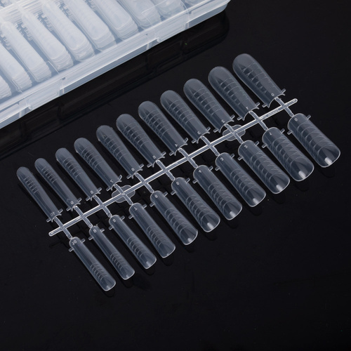 Górne formy do paznokci dualformy do żelu akrylożelu akrylu kwadrat z podziałką Molly Nails 220 szt model PH-68