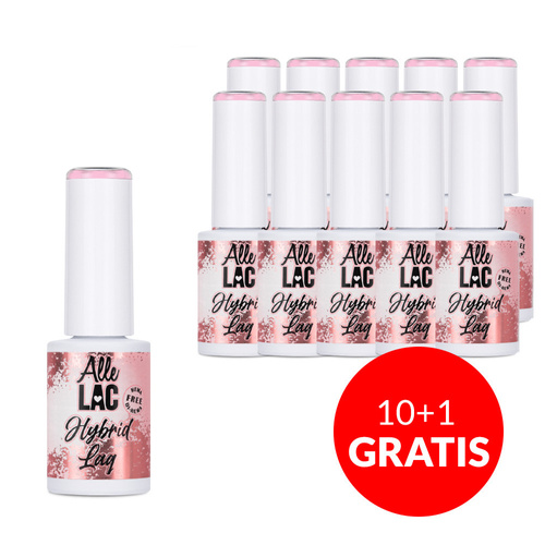 10+1gratis Lakier hybrydowy LED/UV Gel Polish Nudes Soft French AlleLac HEMA/Di-HEMA Free 6g