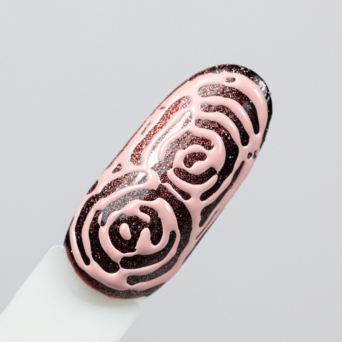 Creative Flow Color Gel  - kreatywny NailArt żel do efektu topniejących, miękkich wzorów Molly Nails Nude Rose HEMA/Di-HEMA free 5 g