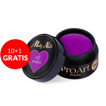 10+1gratis Pasta do zdobień ProArt Paste Molly Nails Purple HEMA/Di-HEMA Free 5g Nr 12