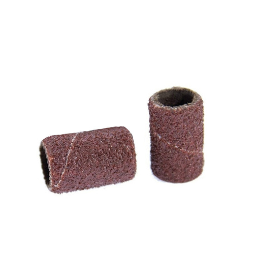 Kapturki do manicure i pedicure mandrele nakładki ścierne cylinder 6mm gradacja 100 AlleMed brązowe 50 szt