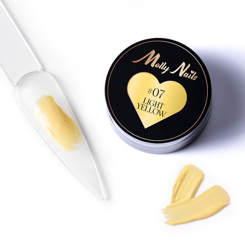 Pasta do zdobień ProArt Paste Molly Nails Light Yellow HEMA/Di-HEMA Free 5g Nr 7