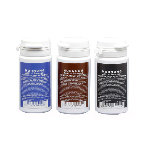 Henna w proszku do farbowania brwi i rzęs Anna Hornung grafitowa 20 g