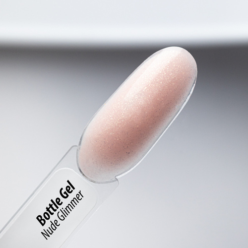 Żel do paznokci w butelce z pędzelkiem Bottle Gel Glitter AlleLac Nude Glimmer 15g