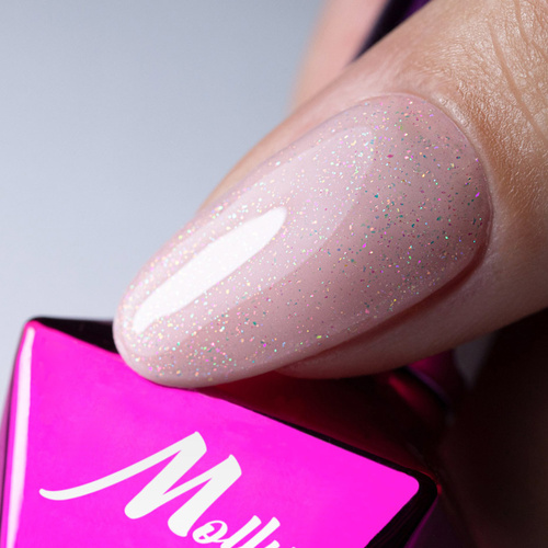 5+1gratis Top LED/UV no wipe brokatowy Molly Nails Sparkle Top Picante 10g