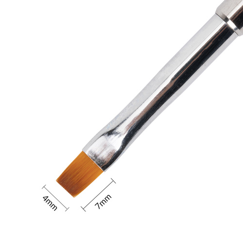 Pędzelek do żelu kwadratowy AlleLac metalowy Nr 6