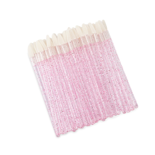 Aplikatory silikonowe do oczu ust brwi rzęs różowe 48szt