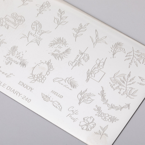 Blaszka do stempli ze wzorkami Nicole Diary Nr 240