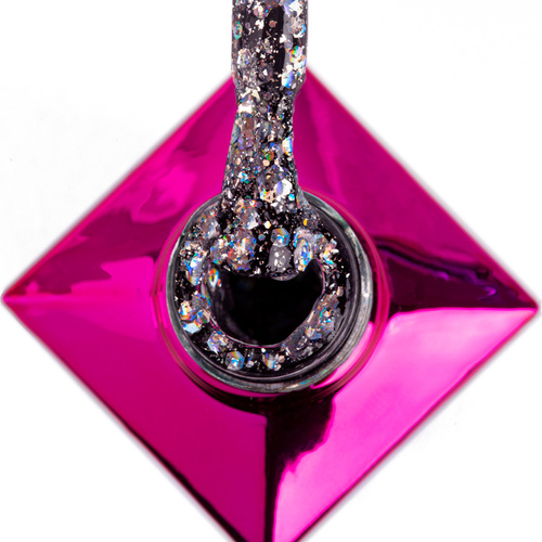 5+1gratis Lakier hybrydowy brokatowy MollyLac Born To Glow Luminatic 10 g Nr 576