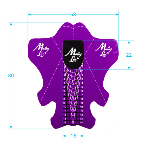 Szablony formy do paznokci Stiletto Long Szpic MollyLac 500 szt