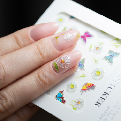 Naklejki biżuteryjne 5D samoprzylepne wypukłe akrylowe motyle Z-D3689