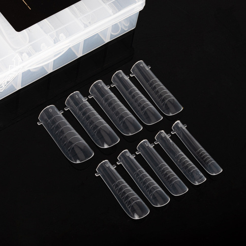 Górne formy dual tunelowe o długości XL do budowy paznokci Molly Nails kwadrat YQ-4 120 szt