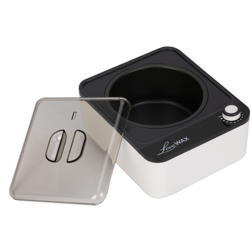 Podgrzewacz do wosku na puszkę z teflonowym wkładem LoveWax BWW1 biało czarny 500 ml