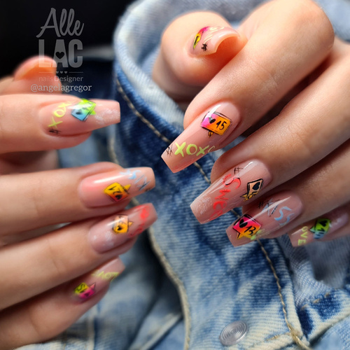 Pyłek do paznokci Smoke Nails efekt dymu Allepaznokcie neon orange Nr 05