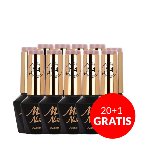 20+1gratis Lakier hybrydowy Molly Nails Natural by Monika Mielniczuk HEMA/Di-HEMA free 8g Nr N4