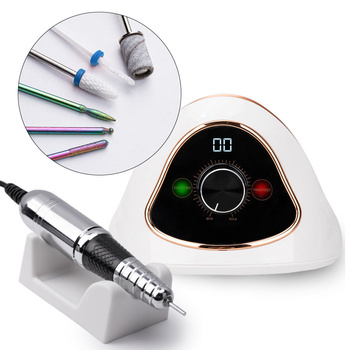 Frezarka do manicure i pedicure 68W No Name biało-złota M15 45 000 obrotów