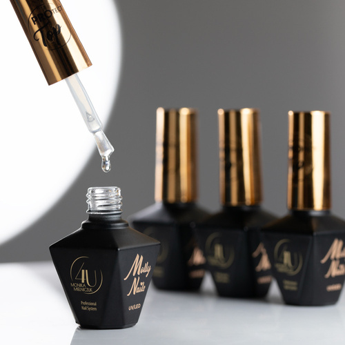 Top nabłyszczający bez przemywania z filtrem UV chroniący PROtect TOP no wipe by Monika Mielniczuk Molly Nails HEMA Free 10g