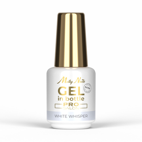 Żel budujący w butelce z pędzelkiem Gel in Bottle Molly Nails Pro Salon White Whisper HEMA/Di-HEMA Free 15g