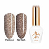 5+1gratis Lakier hybrydowy Molly Nails Flashing Lights Bitter Brown HEMA/Di-HEMA Free 8g Nr 564