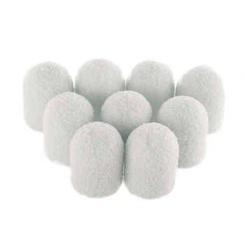 Kapturki do pedicure 7 mm gradacja 60 10 szt Fabric Podo AlleMed Biały White