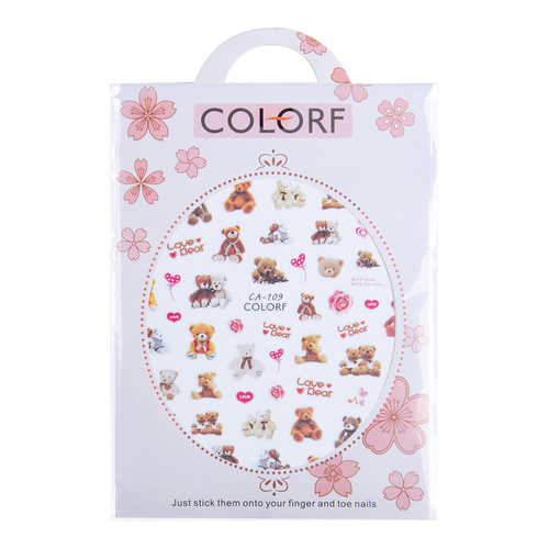 Naklejki do paznokci cienkie samoprzylepne walentynkowe CA-109