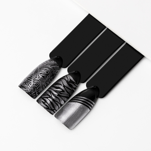 10+1gratis Lakier do stempli i stampingu Molly Nails PRO Stamping Chrome srebrny silver 10ml