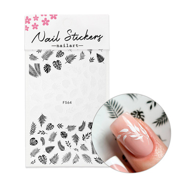 Naklejki do paznokci cienkie samoprzylepne liście F564