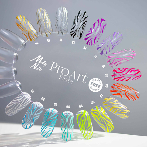 Pasta do zdobień ProArt Paste Molly Nails Orange Neon HEMA/Di-HEMA Free 5g Nr 8