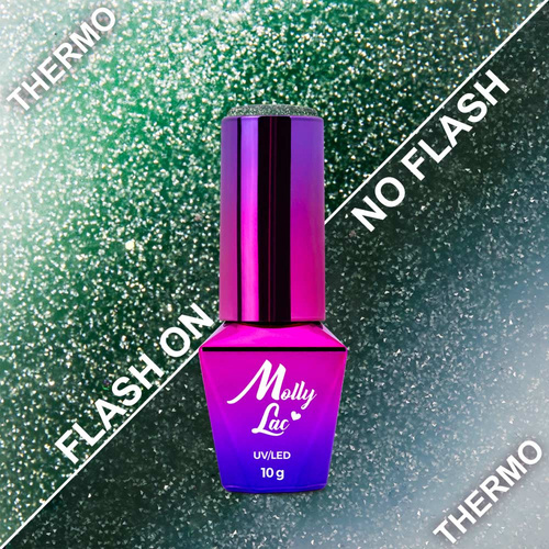 5+1gratis Lakier hybrydowy MollyLac Thermo Flashing Lights Rumour 10 g Nr 695