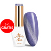5+1gratis Lakier hybrydowy Molly Nails Neon Flashy Cat Eye HEMA Free 8g Nr 175
