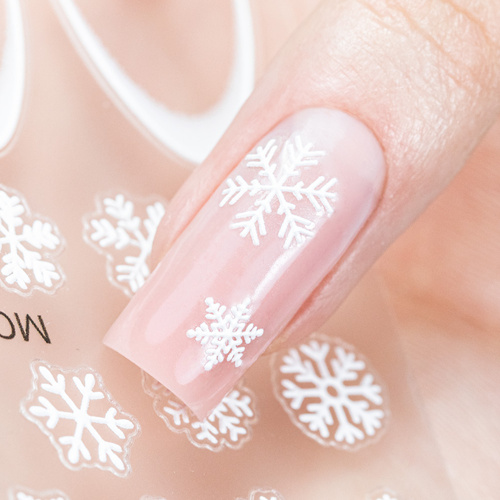 Naklejki do paznokci samoprzylepne świąteczne/ French/ Francuska linia uśmiechu Molly Nails MO-461