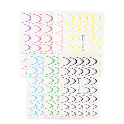 Gradientowe naklejki wodne na paznokcie/French/Ombre/Francuska linia uśmiechu zestaw 8 kolorów STZ40-STZ47