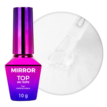 Top nabłyszczający do wcierania pyłków no wipe bez przecierania Mirror Top Molly Nails HEMA/Di-HEMA Free Clear 10g