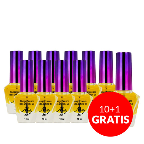 10+1gratis Oliwka do skórek i paznokci Mango Essence MollyLac 10ml