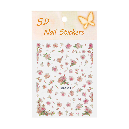 Naklejki do paznokci 5D samoprzylepne kwiaty SD-1513