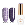 5+1gratis Lakier hybrydowy Molly Nails Flashing Lights 3 Queencess HEMA/Di-HEMA Free 8g Nr 615