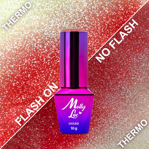 Lakier hybrydowy MollyLac Thermo Flashing Lights Strangelove 10 g Nr 691
