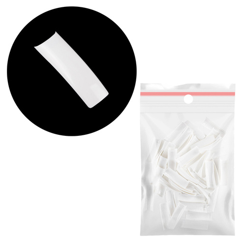 Tipsy białe krótka kieszonka uzupełnienie rozmiarów nr 8. 60 szt.