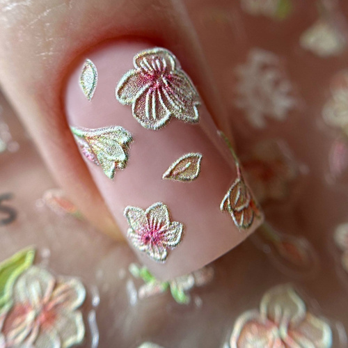 Naklejki do paznokci 5D samoprzylepne kwiaty SD-1513