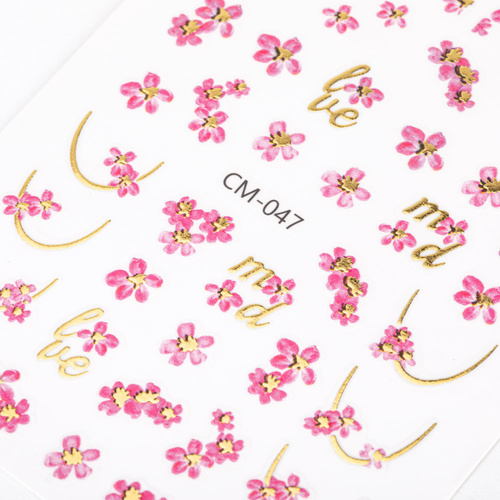 Naklejki do paznokci samoprzylepne kwiaty CM-047