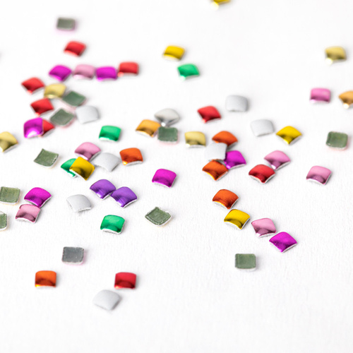 ShinePins gładkie ćwieki błyskotki ozdoby do paznokci kwadratowe mini NTN Premium Nr 5 5g