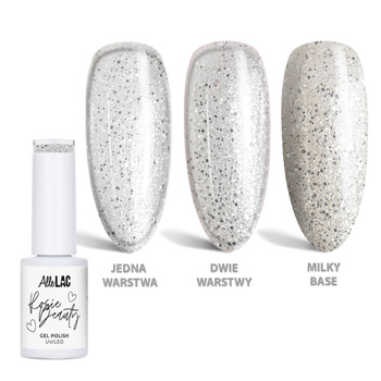 Lakier hybrydowy LED/UV Gel Polish AlleLac x Rosie Beauty Szron HEMA/Di-HEMA Free 6g
