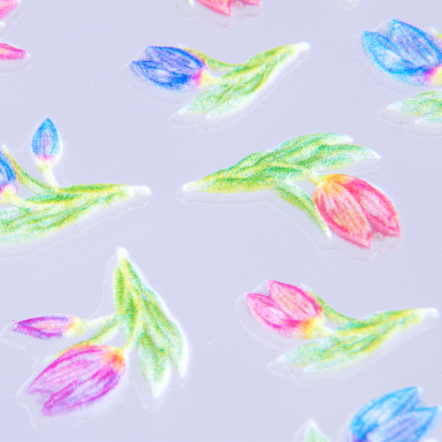 Naklejki biżuteryjne 5D samoprzylepne wypukłe akrylowe kwiaty Z-D3691