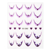 Naklejki samoprzylepne na paznokcie 5D/ French/ Francuska linia uśmiechu 20szt purple SD-2282
