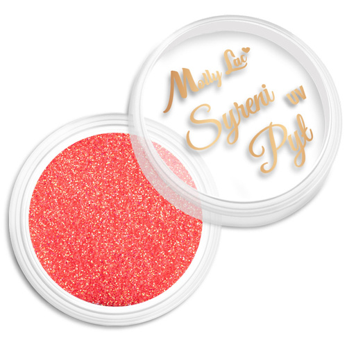 Pyłek do paznokci neonowy MollyLac Syreni Pył świecący w promieniach uv słoiczek 2,5 g Nr 4