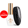 5+1gratis Lakier hybrydowy Molly Nails Crackle Gel black Nr 158 8g