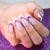 Gradientowe naklejki samoprzylepne na paznokcie/French/Ombre/Francuska linia uśmiechu 23szt. fioletowe SD-1926